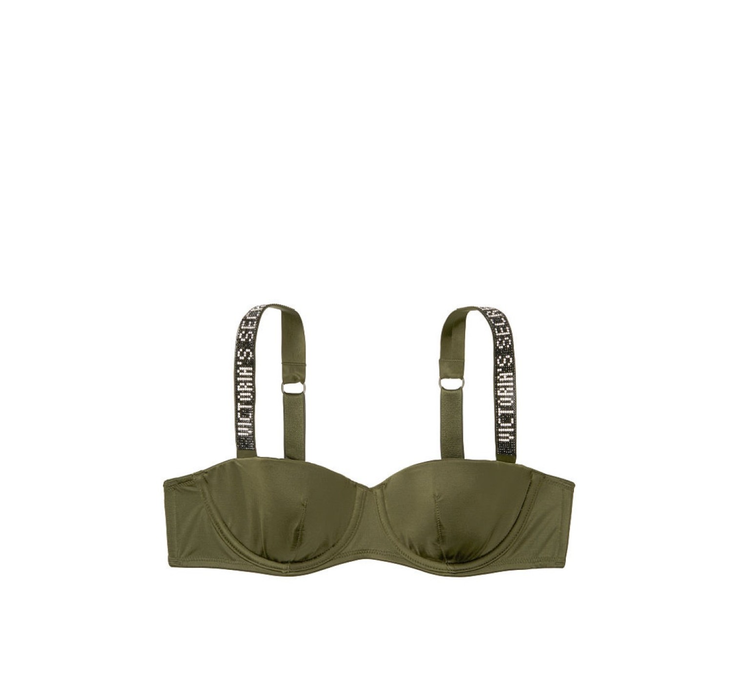 Бюстгальтер Victoria's Secret Lux bra Balconette Embellished Straps FOREST NIGHT