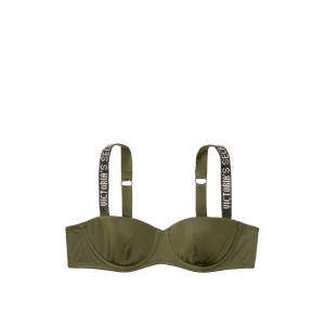 Бюстгальтер Victoria's Secret Lux bra Balconette Embellished Straps FOREST NIGHT