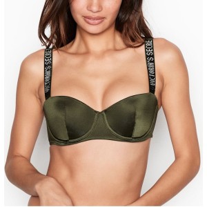 Бюстгальтер Victoria's Secret Lux bra Balconette Embellished Straps FOREST NIGHT