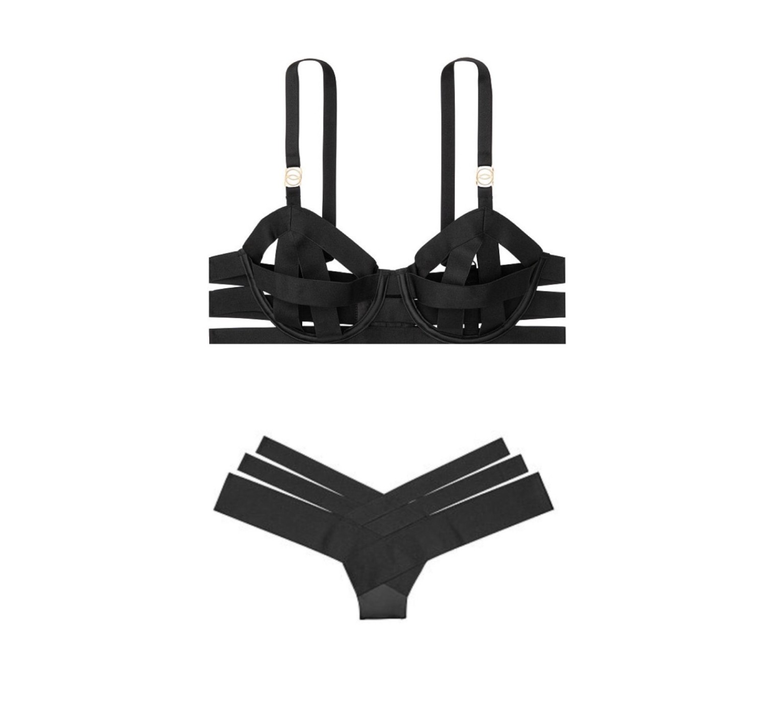 Комплект белья Victoria’s Secret Very Sexy LUXE LINGERIE Unlined Strappy Demi Balconet