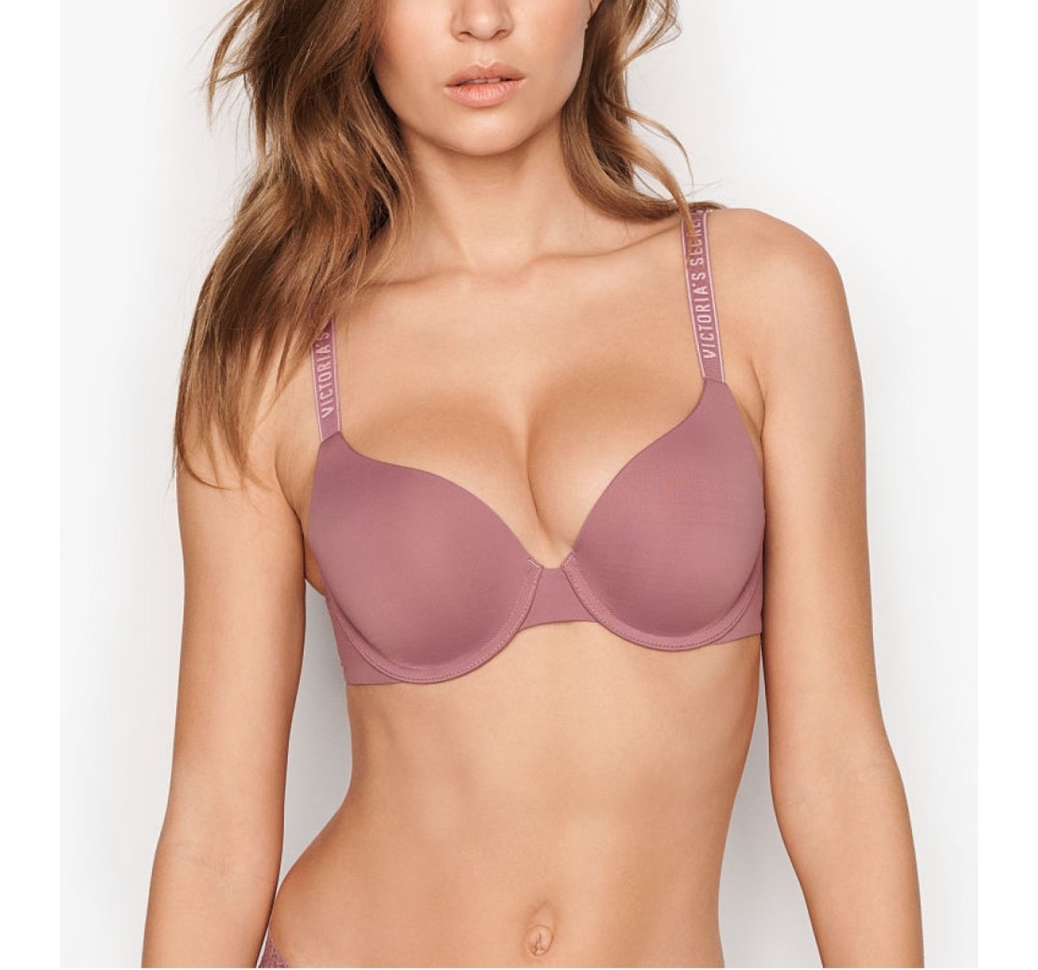 Бюстгальтер Victoria’s Secret Logo Bra t-shirt push-up full coverage
