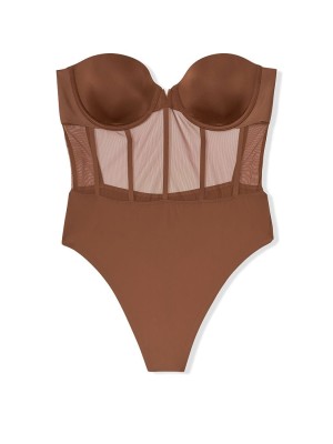 Боди Victoria’s Secret  Sexy illusions Warm Brown Teddy