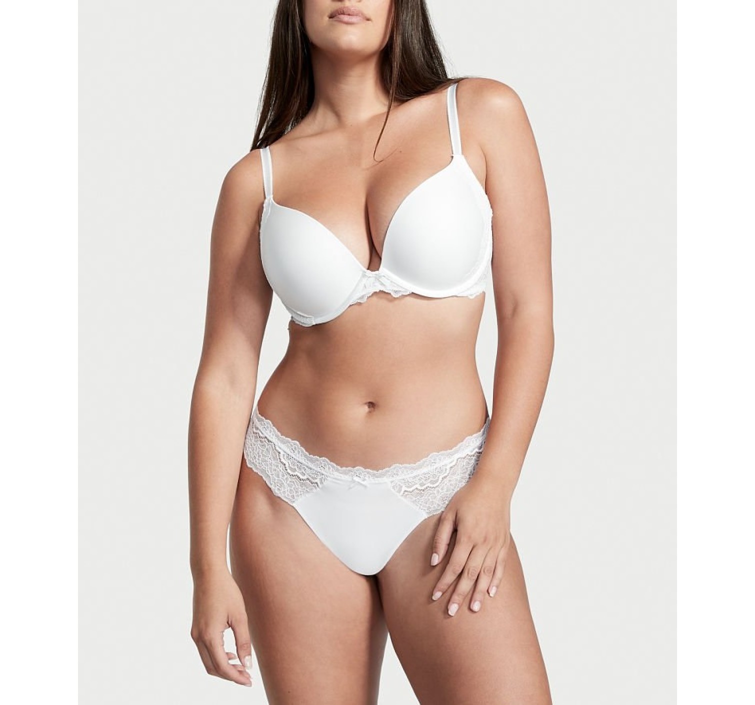 Комплект Dream Angels White Floral Lace Push Up Bra Set