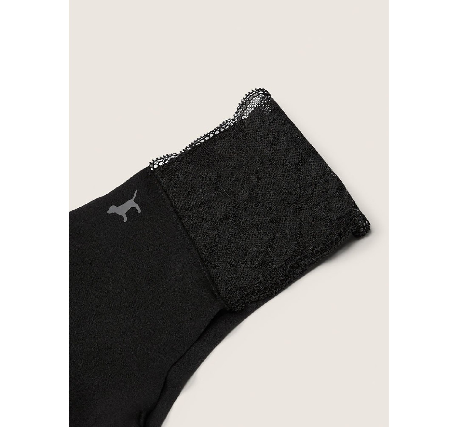 Трусики PINK No show Lace Trim Cheeky panty Black