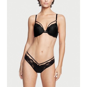 Комплект Faux Leather Fishnet Push-Up Bra Set