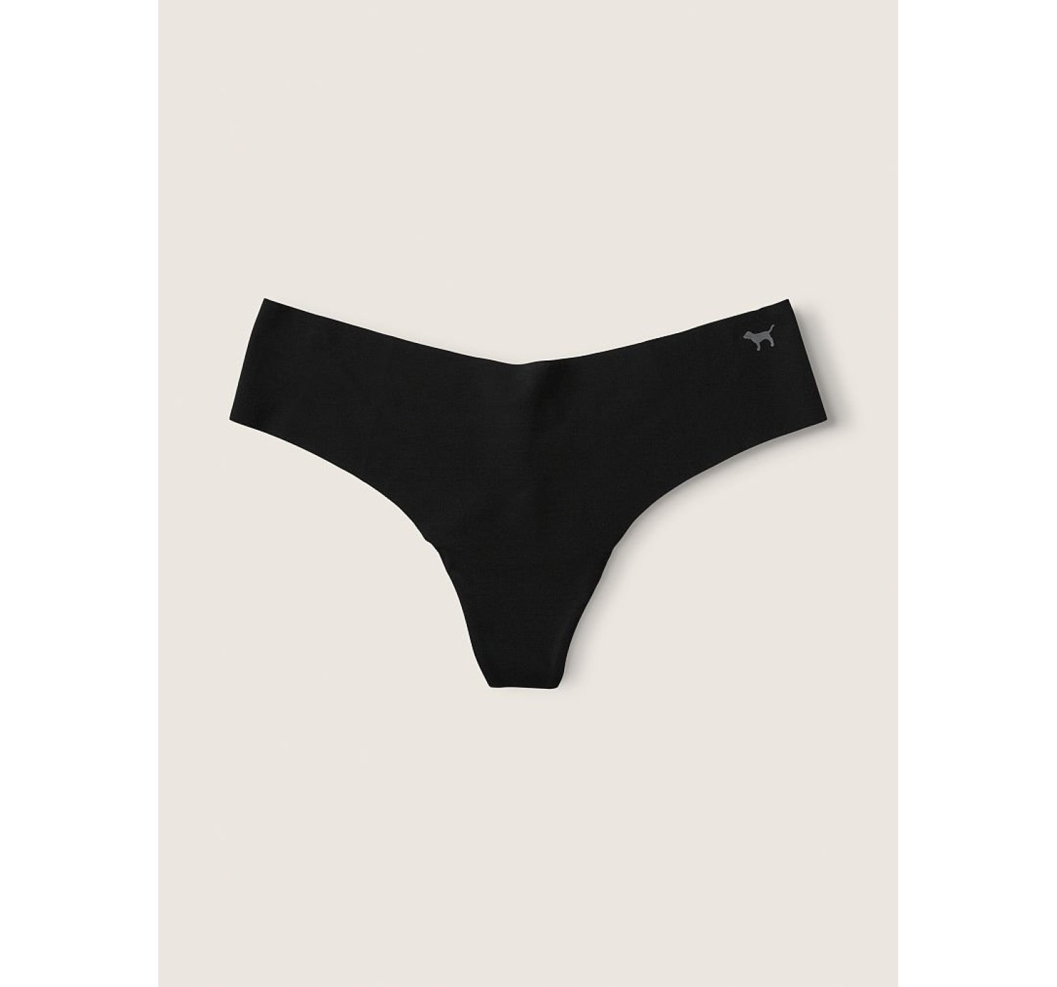Трусики PINK No show Cotton Thong panty Black