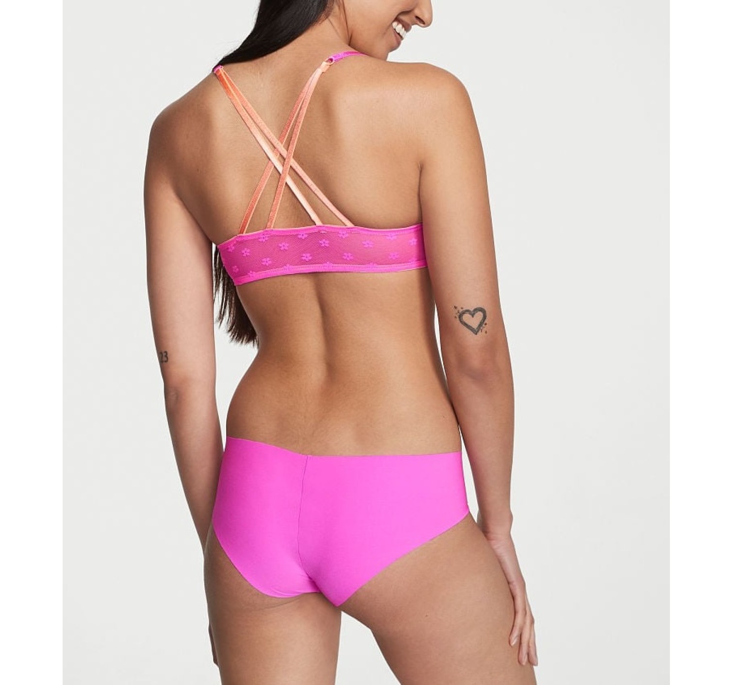 Трусики No show Cheeky Panty Lace Detail Pink Berry