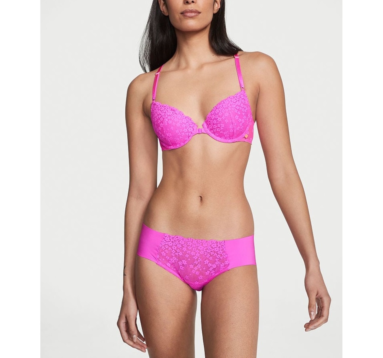 Трусики No show Cheeky Panty Lace Detail Pink Berry