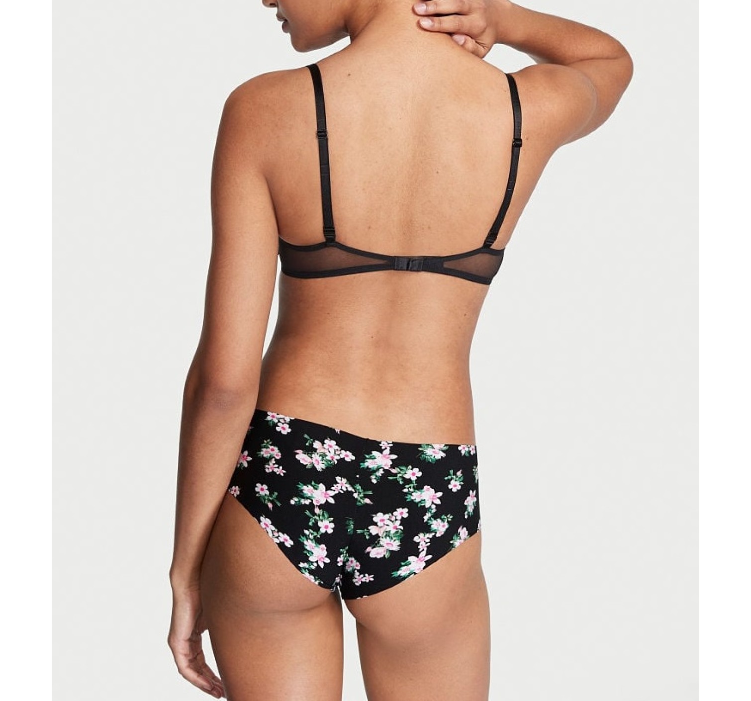 Трусики No show Cheeky Panty Black Floral