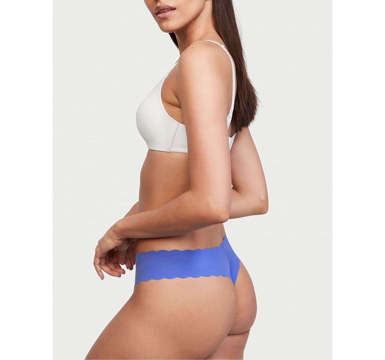 Трусики No Show Thong Panty Ruffle Blue