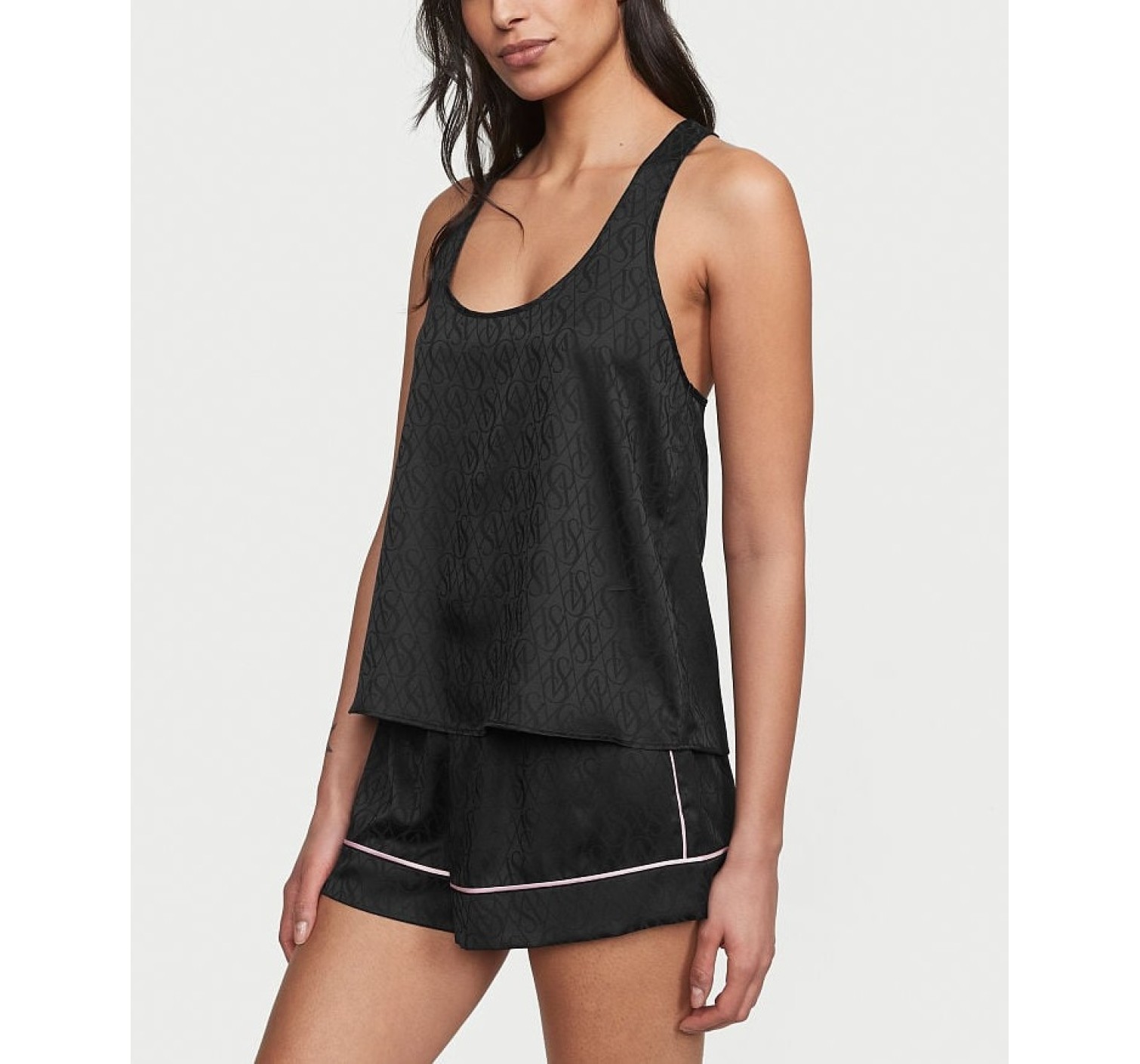 Пижама Short Cami PJ Set Black logo