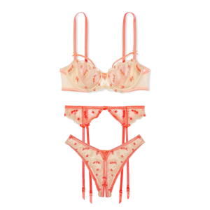 Комплект Wicked Unlined Heart Embroidery Balconette Bra Set