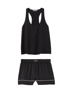 Пижама Short Cami PJ Set Black logo