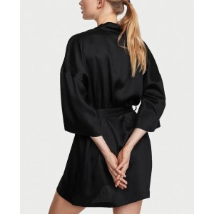 Халат Tencel Short Black Robe 
