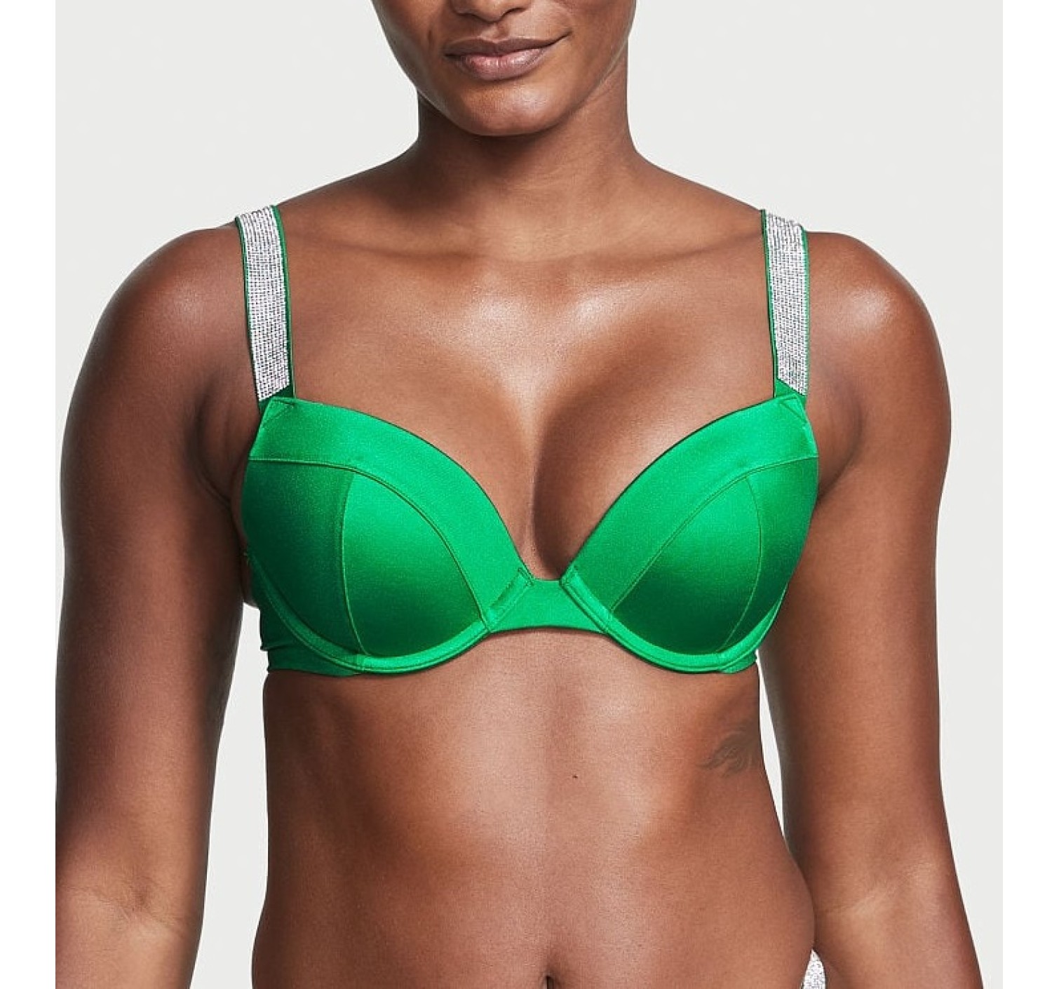 Купальник Shine Strap Sexy Tee Push-Up Bikini Verdant Green