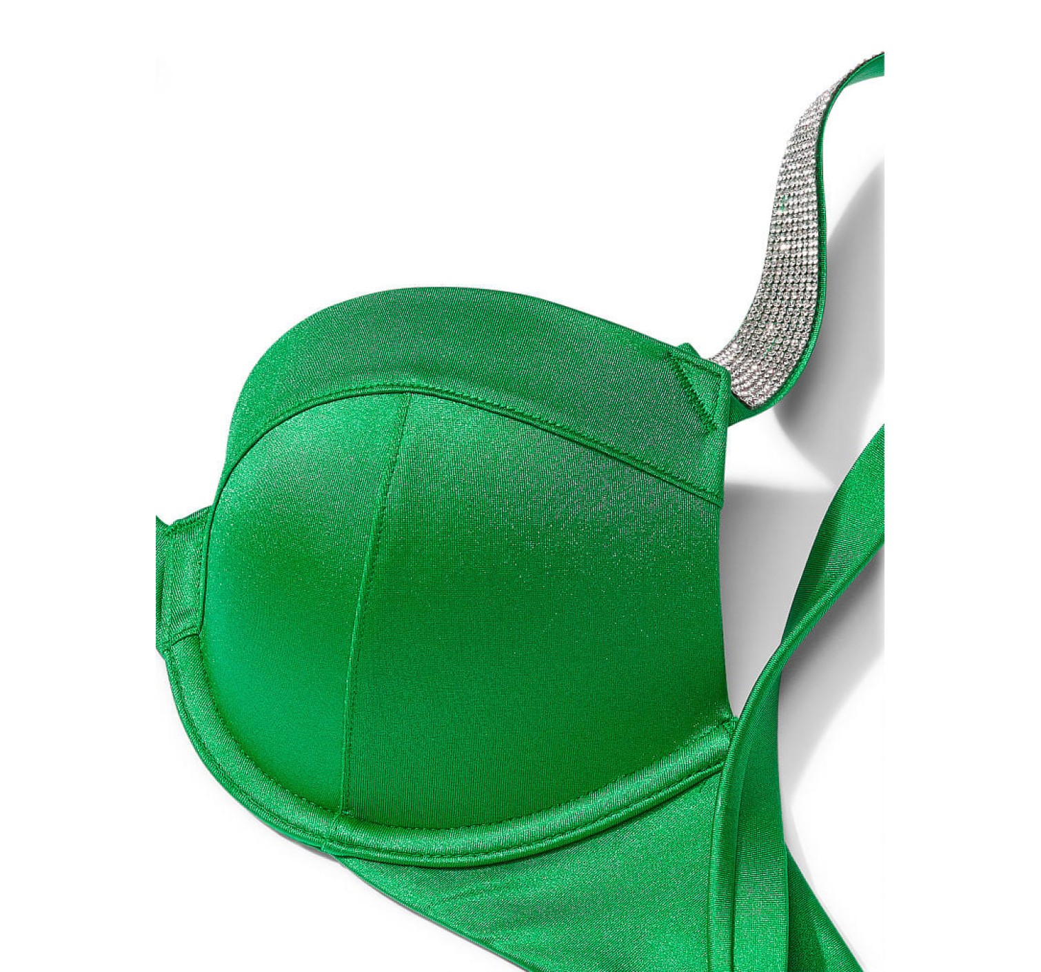 Купальник Shine Strap Sexy Tee Push-Up Bikini Verdant Green