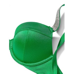 Купальник Shine Strap Sexy Tee Push-Up Bikini Verdant Green