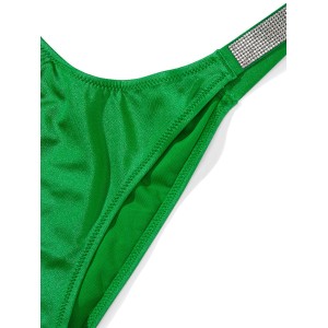 Купальник Shine Strap Sexy Tee Push-Up Bikini Verdant Green
