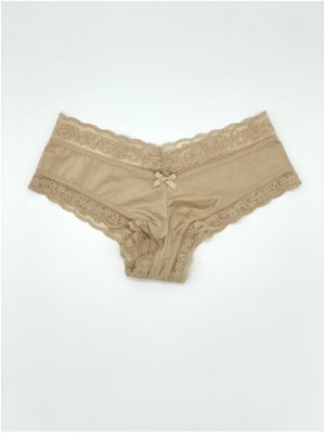 Трусики чіки Beige Lace Cheeky Panty