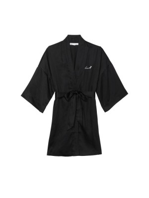 Халат Tencel Short Black Robe