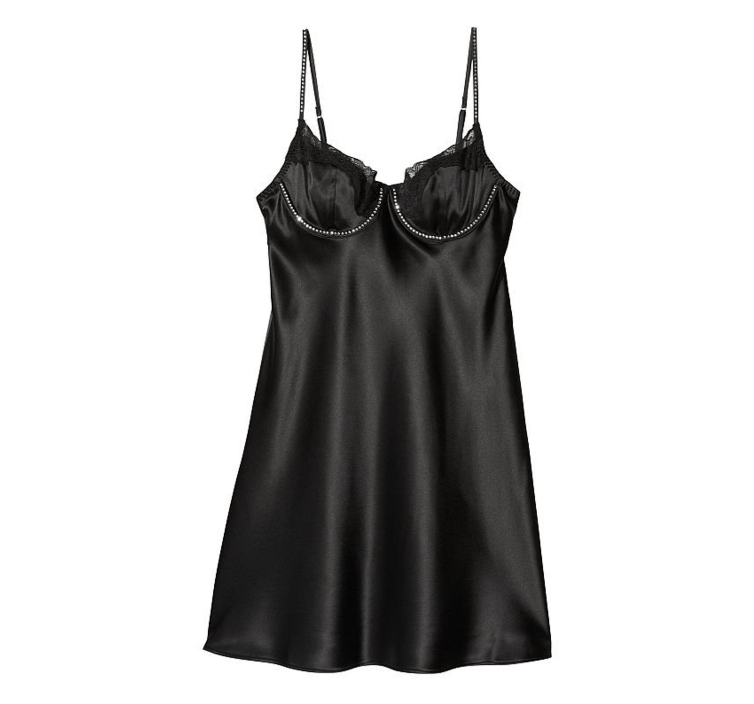 Пеньюар Satin Lace Embellished Cupped Mini Slip