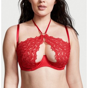 Комплект Sweetheart Lace Open Cup Halter Lipstick Bra Set