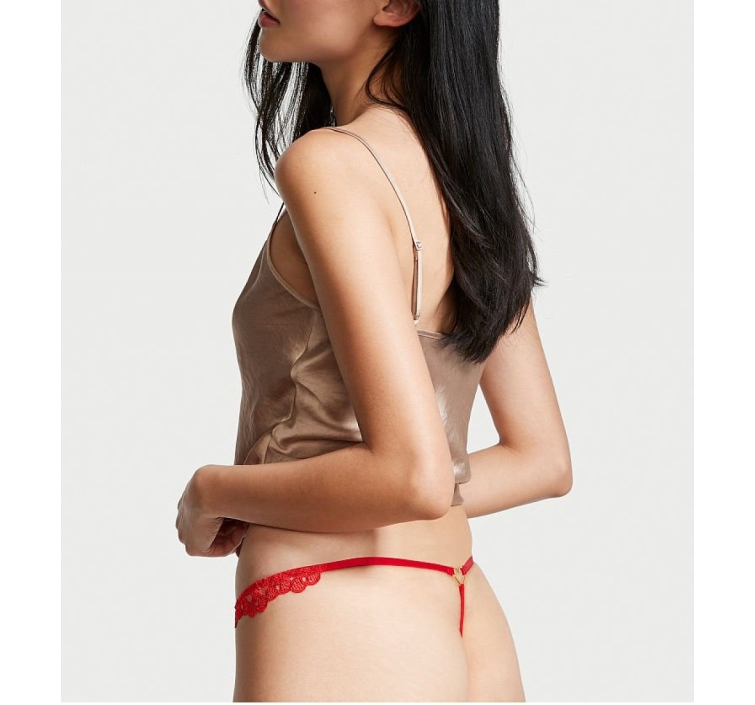 Комплект Sweetheart Lace Open Cup Halter Lipstick Bra Set