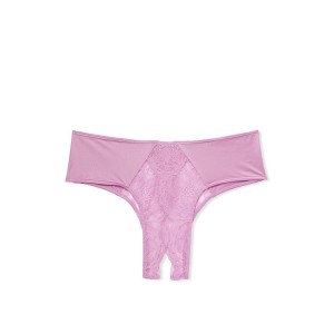 Tрусики Lace Ouvert Cheeky Panty Liliac