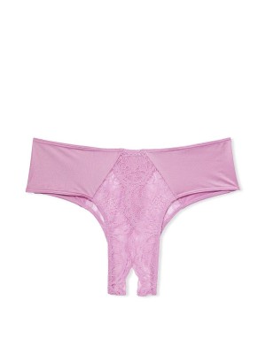 Tрусики Lace Ouvert Cheeky Panty Liliac