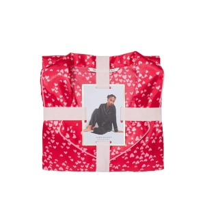 Пижама Satin Long Pajama Set Victoria’s Secret Red Heart Dot
