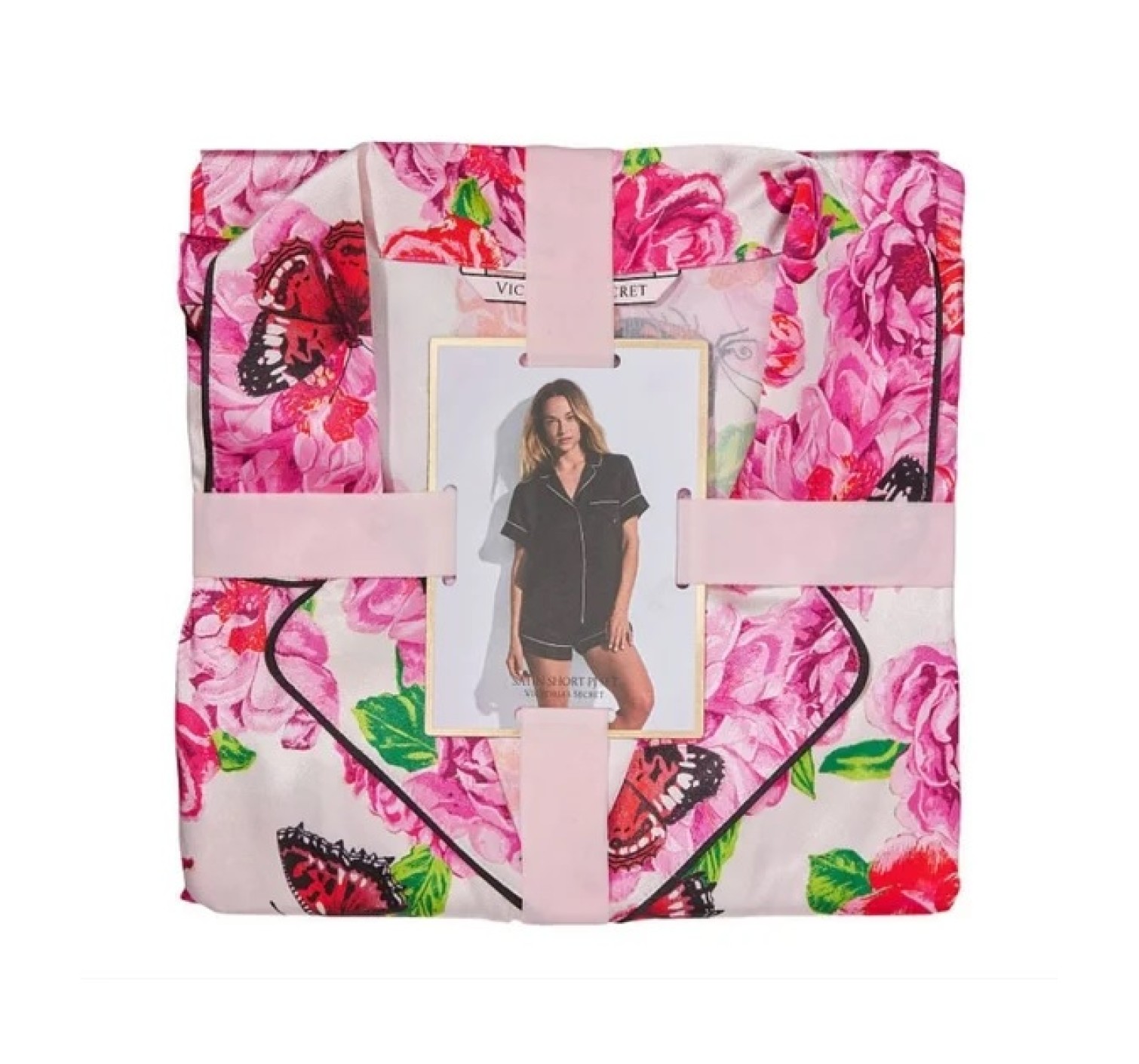 Сатинова піжама Satin Short Pj set Roses Print
