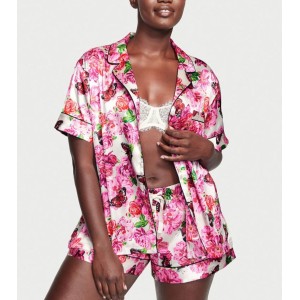 Сатинова піжама Satin Short Pj set Roses Print