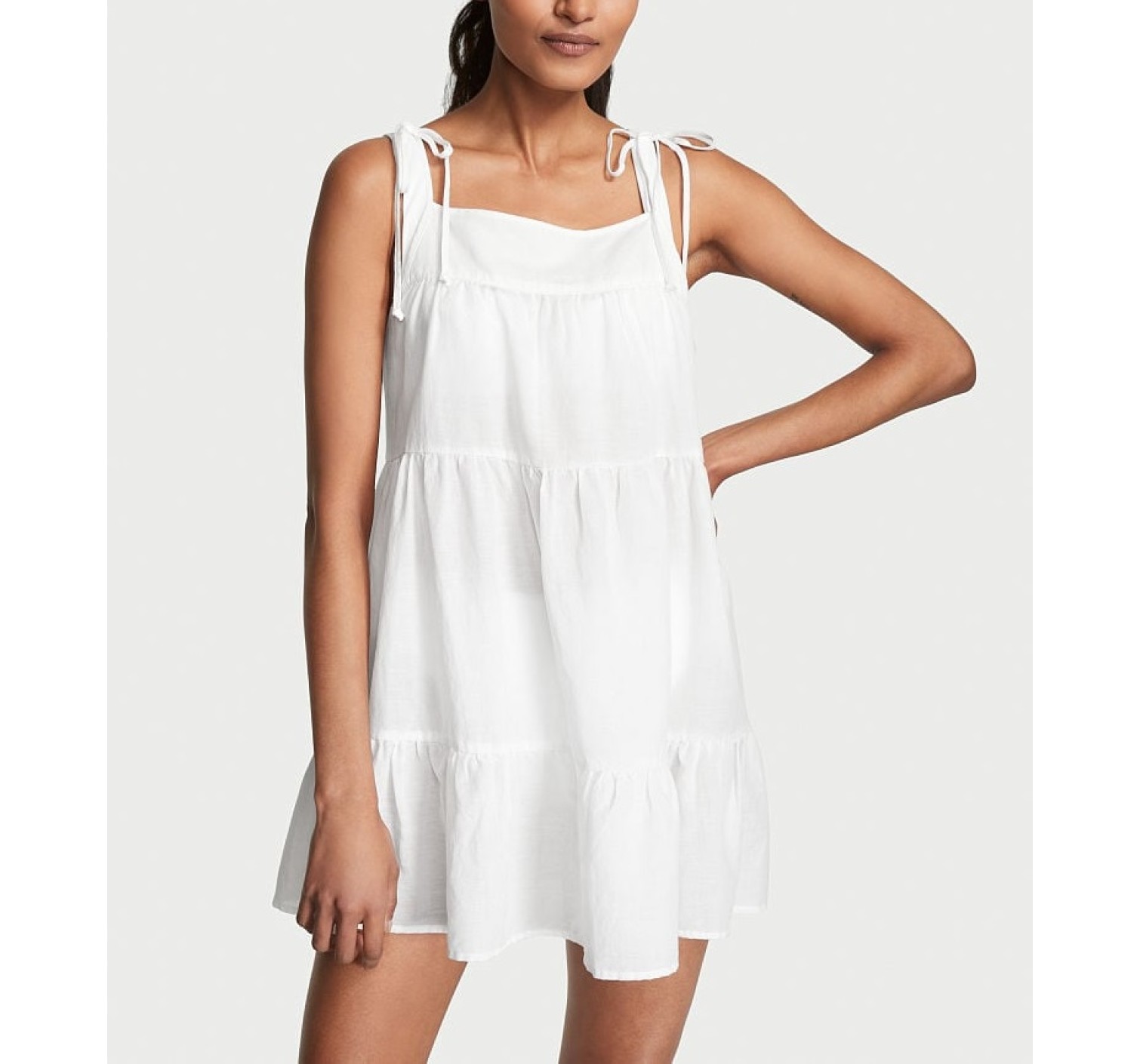 Сукня Tiered Mini Dress Coverup White