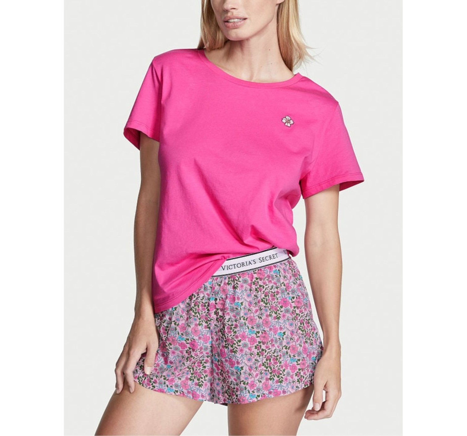 Пижама Tee-jama Cotton Short PJ Set Fuchsia