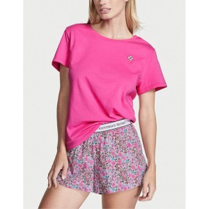 Пижама Tee-jama Cotton Short PJ Set Fuchsia