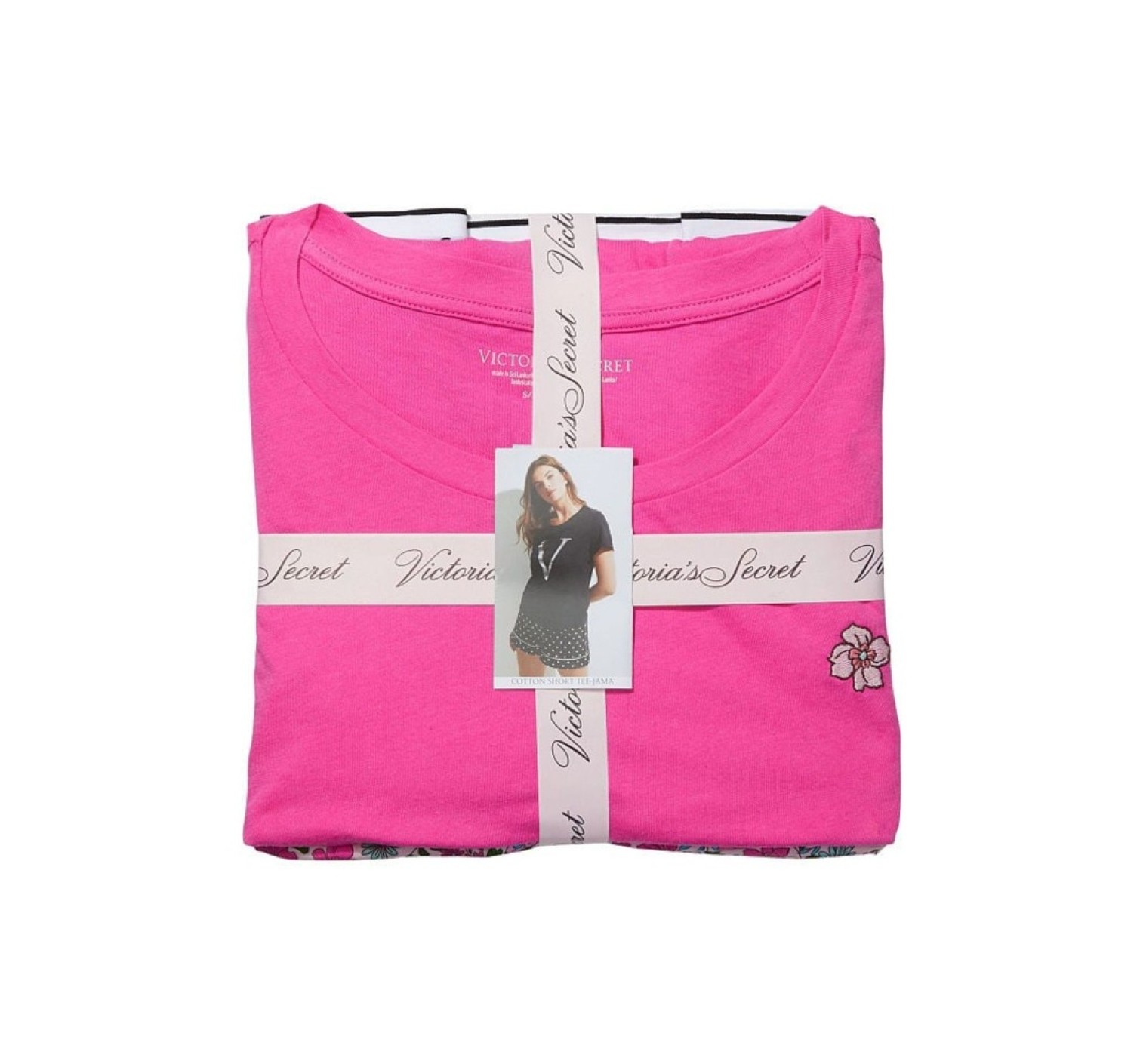 Пижама Tee-jama Cotton Short PJ Set Fuchsia