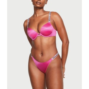 Трусики Smooth Shine Strap Thong Panty Fuschia Frenzy