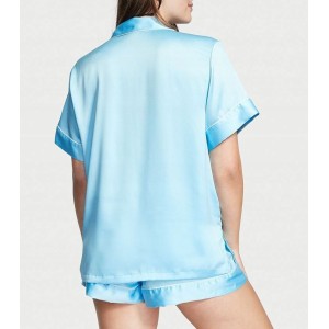 Піжама Pj Set Satin Blue Short Lemon