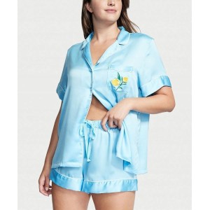 Піжама Pj Set Satin Blue Short Lemon