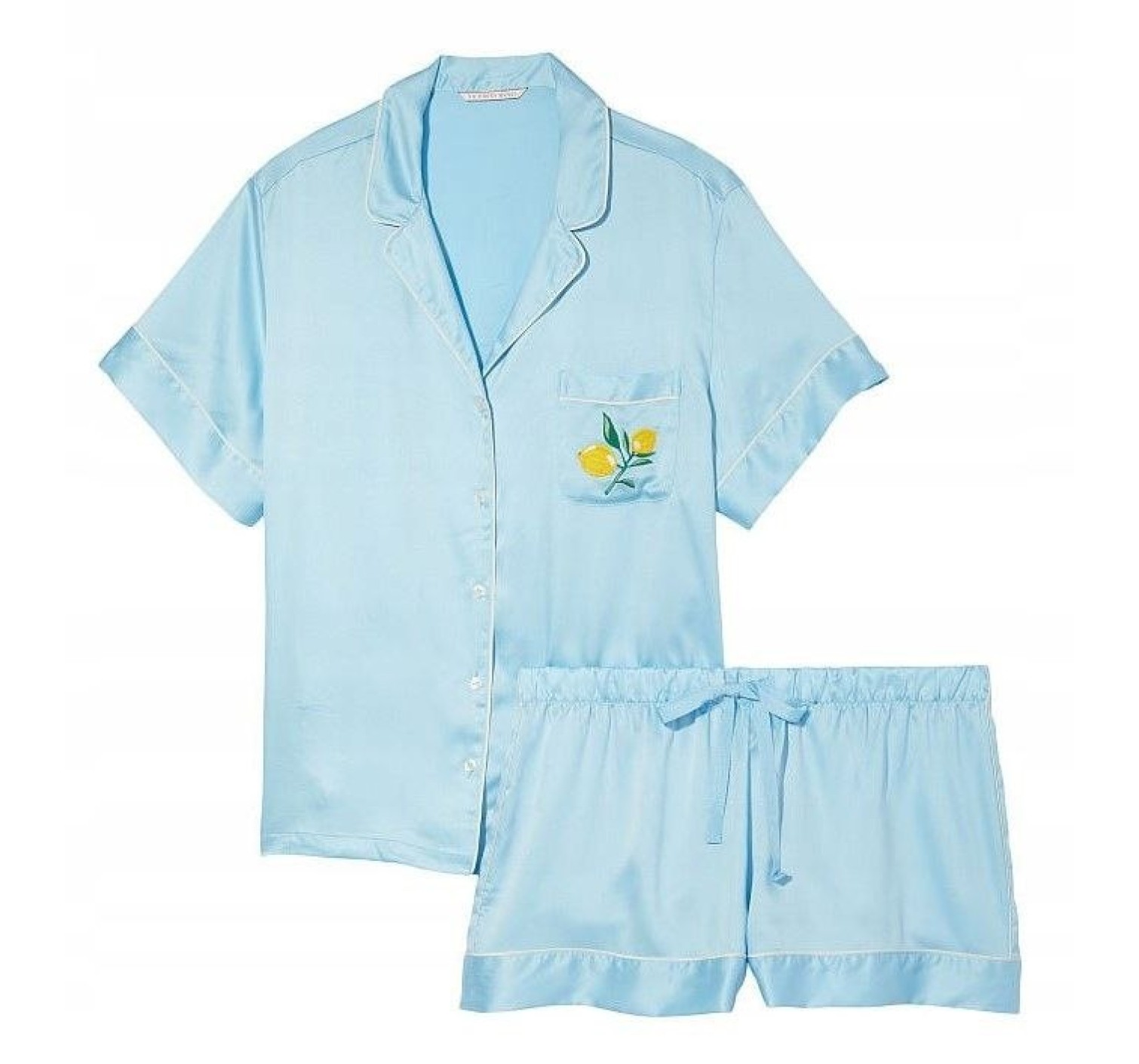 Піжама Pj Set Satin Blue Short Lemon