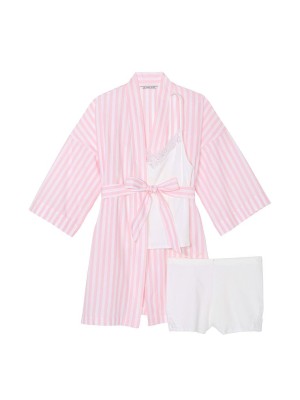 Піжама 3-Piece Cotton Pajama Set Pretty Blossom Stripe