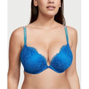 Комплект білизни Add 2 Cups Shine Strap Lace Push Up Bra Blue Set