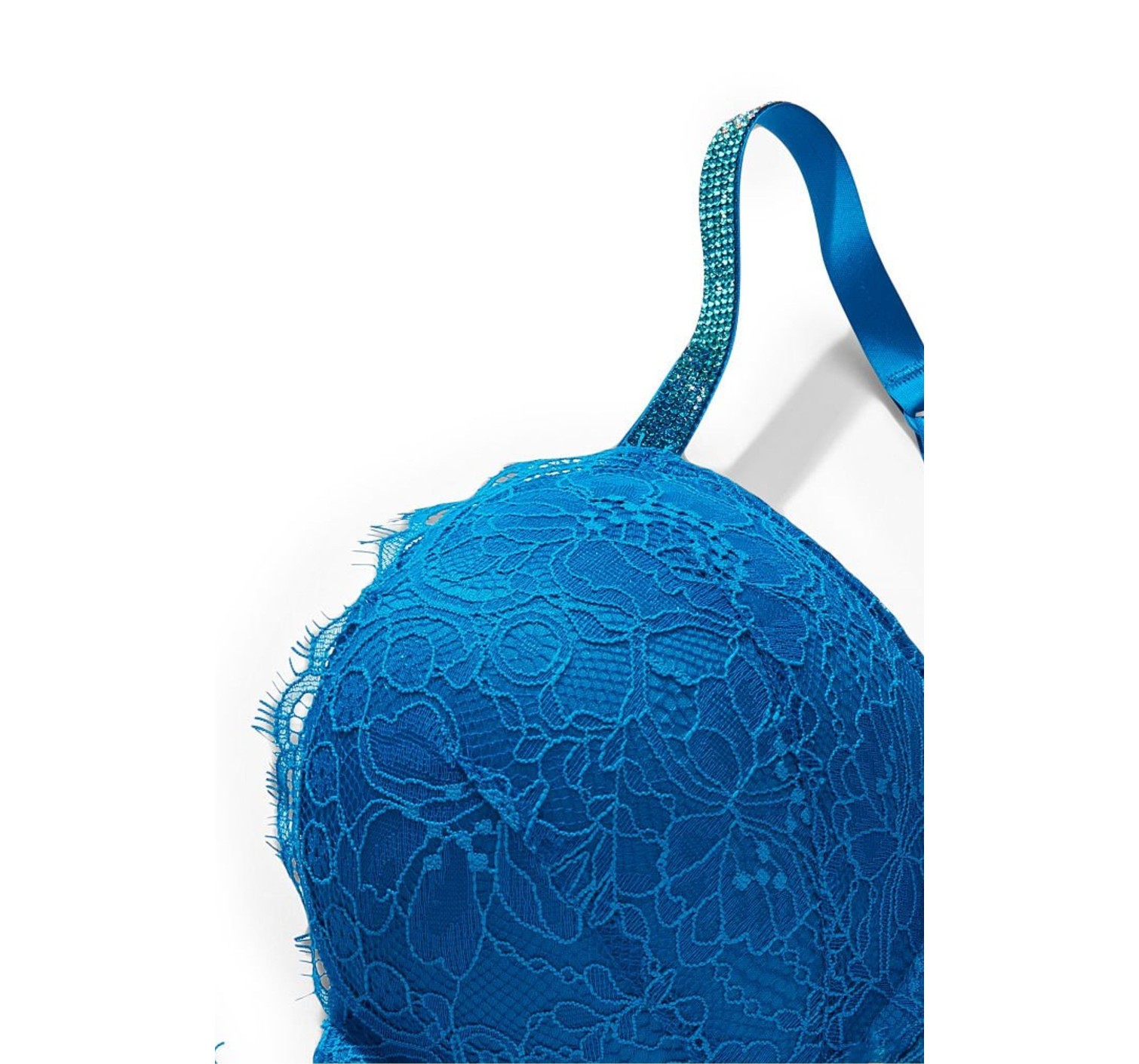 Комплект білизни Add 2 Cups Shine Strap Lace Push Up Bra Blue Set