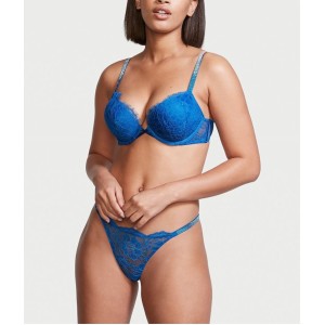 Комплект білизни Add 2 Cups Shine Strap Lace Push Up Bra Blue Set