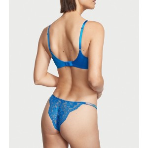 Комплект білизни Add 2 Cups Shine Strap Lace Push Up Bra Blue Set
