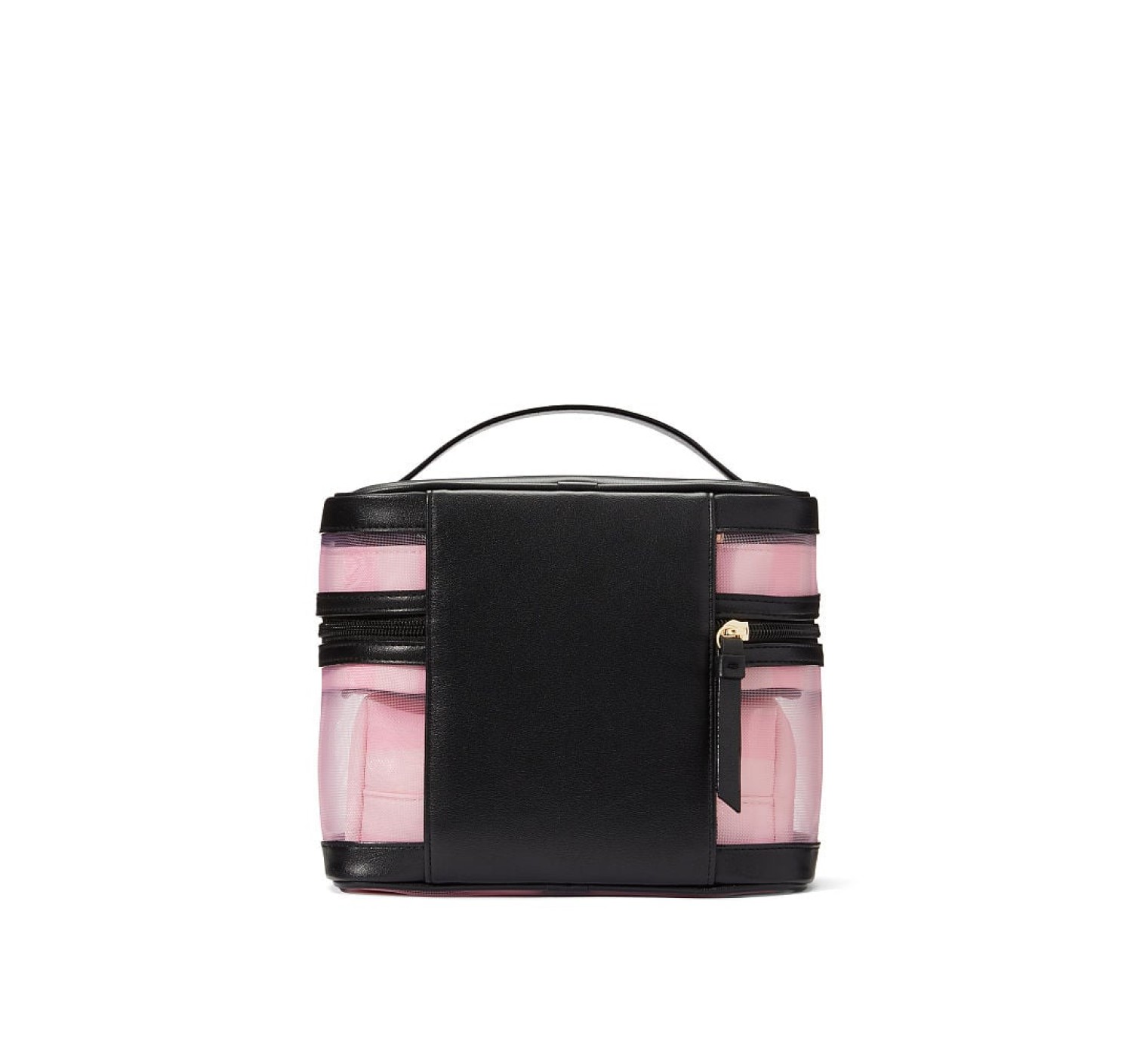 Набір косметичок 4-in-1 Train Case Iconic Pink Striped Mesh
