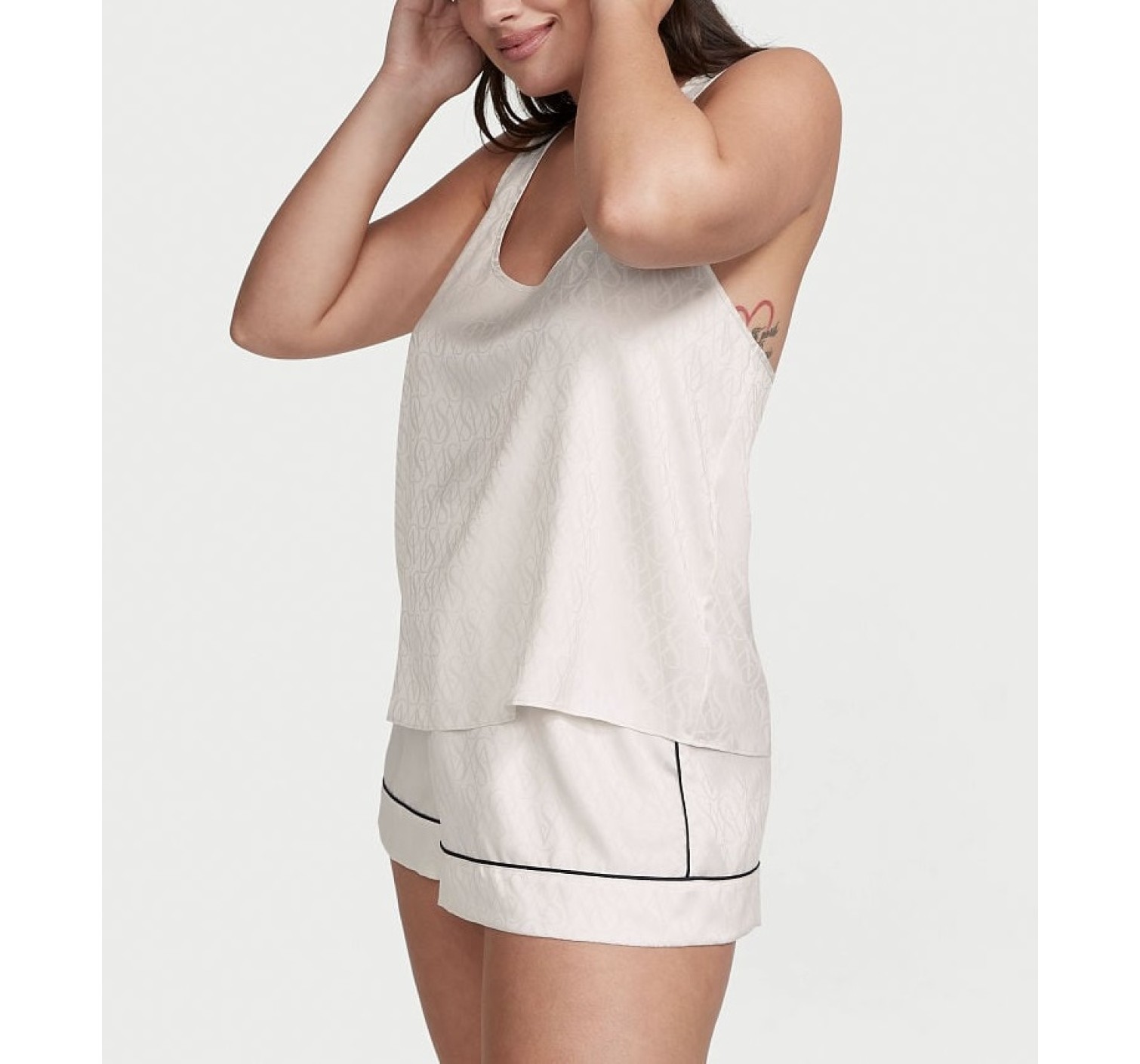 Піжама Short Cami PJ Set White logo
