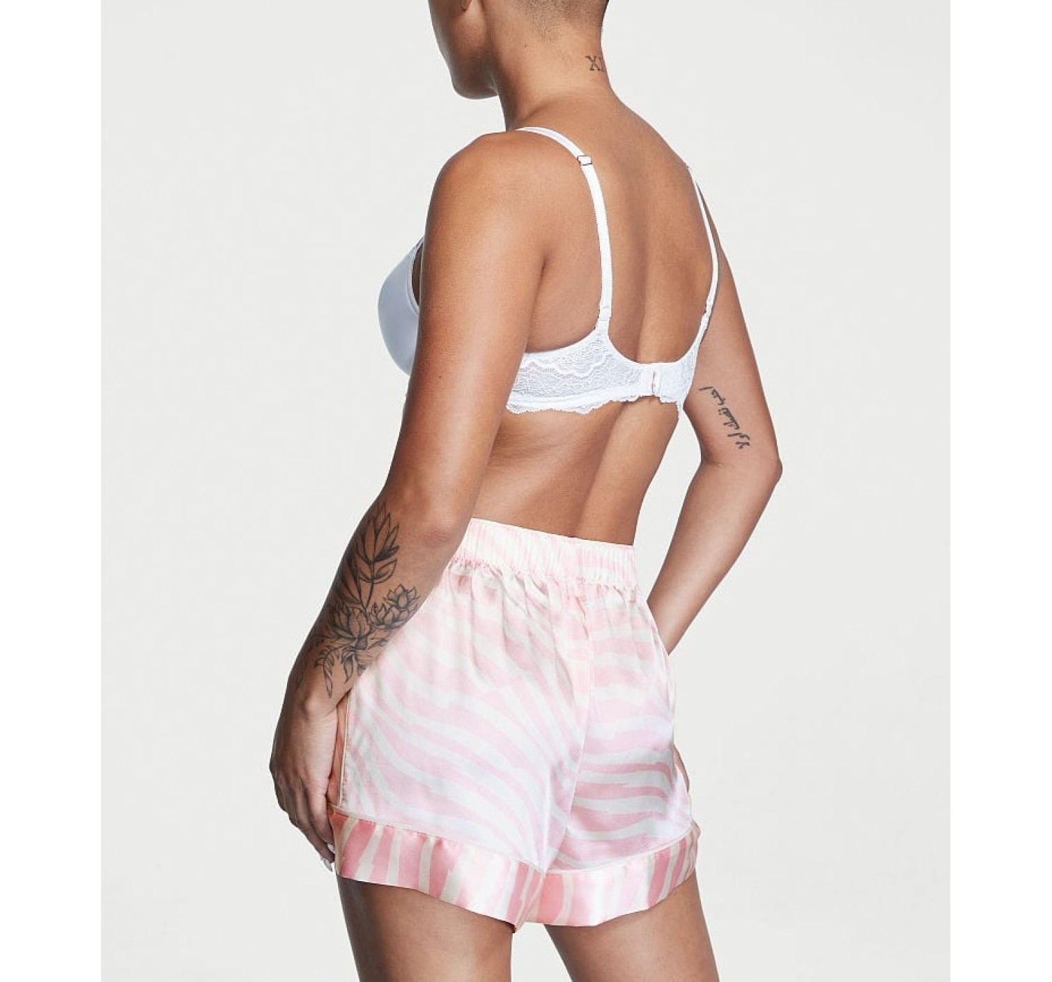 Пижама Short Cami PJ Set White Pink logo
