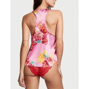 Пижама Short Cami PJ Set White Pink Flower Print logo