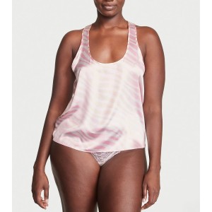 Пижама Short Cami PJ Set White Pink logo